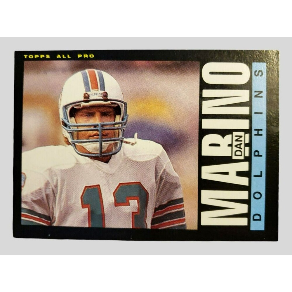1985 Topps ALL-PRO DAN MARINO NFL Football Trading Card #14 MIAMI DOLPHINS H.O.F